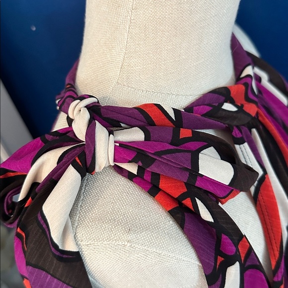 Women’s NY Collection Geometric Print Polyester & Spandex Sleeveless Top Size M - Picture 8 of 8